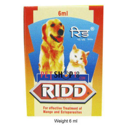 Ridd Mange And Ectoparasites Solution For Dogs And Cats 6 Ml